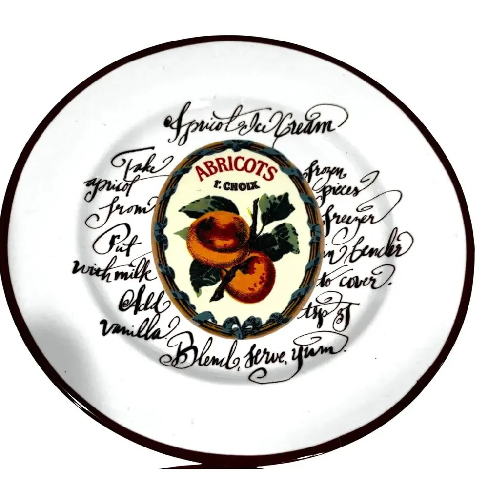 Williams Sonoma Rosanna Canape Plates (4) Fruit Design Tidbit Appetizer Display